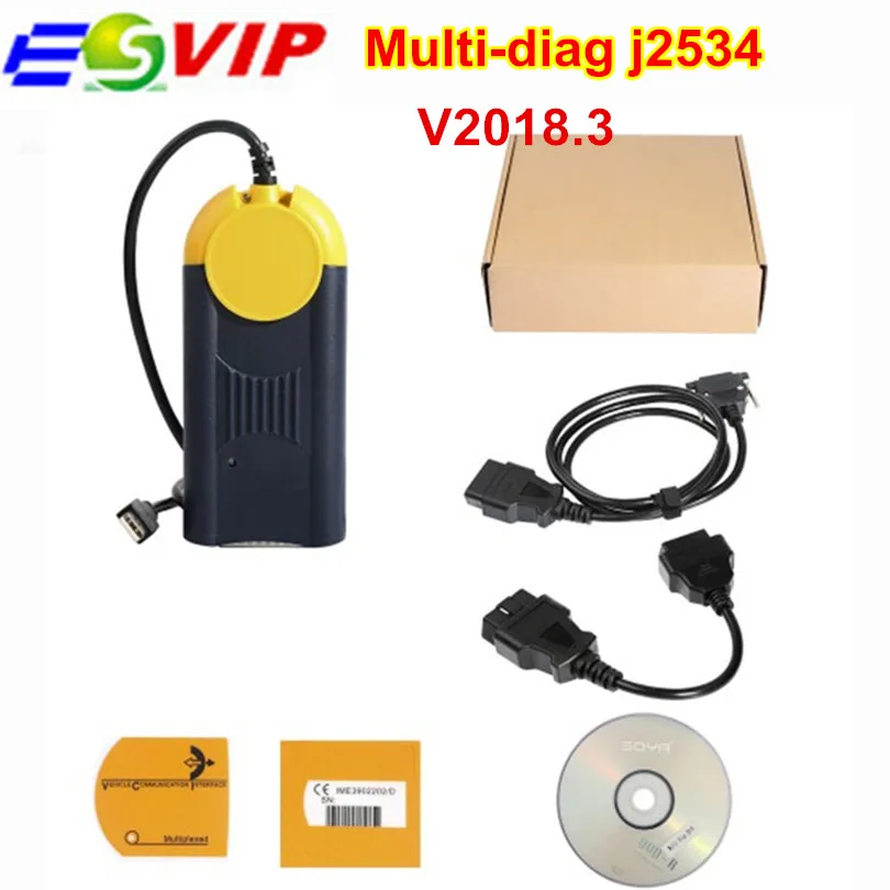 DHL новейший j2534 мульти-Diag доступ J2534 пропуск через OBD2 устройство Multidiag Универсальный OBDII диагностический инструмент