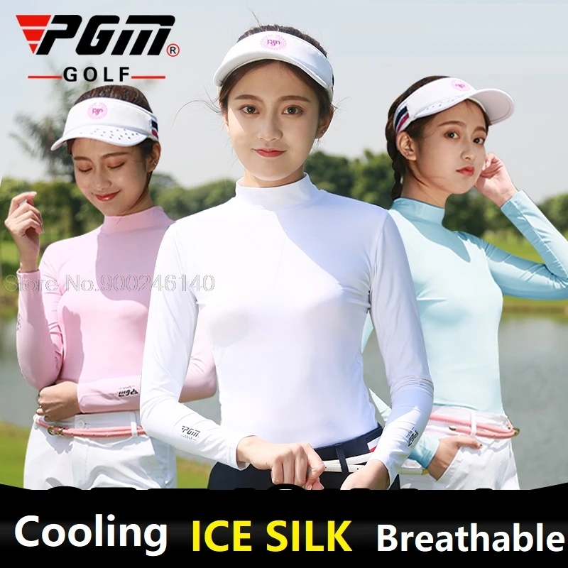 

Женская футболка для гольфа PGM, летнее нижнее белье с длинным рукавом, быстросохнущие тонкие футболки для гольфа с защитой от ультрафиолета,...