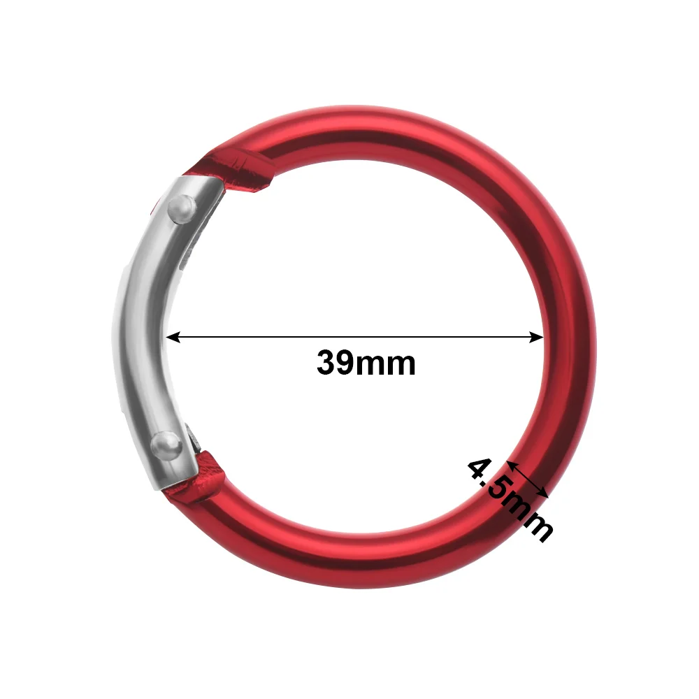 

5pcs/set Bag Belt Buckles Mountaineering Buckle Camping Keyring Hooks Aluminum Alloy Outdoor Accessories Round Shape