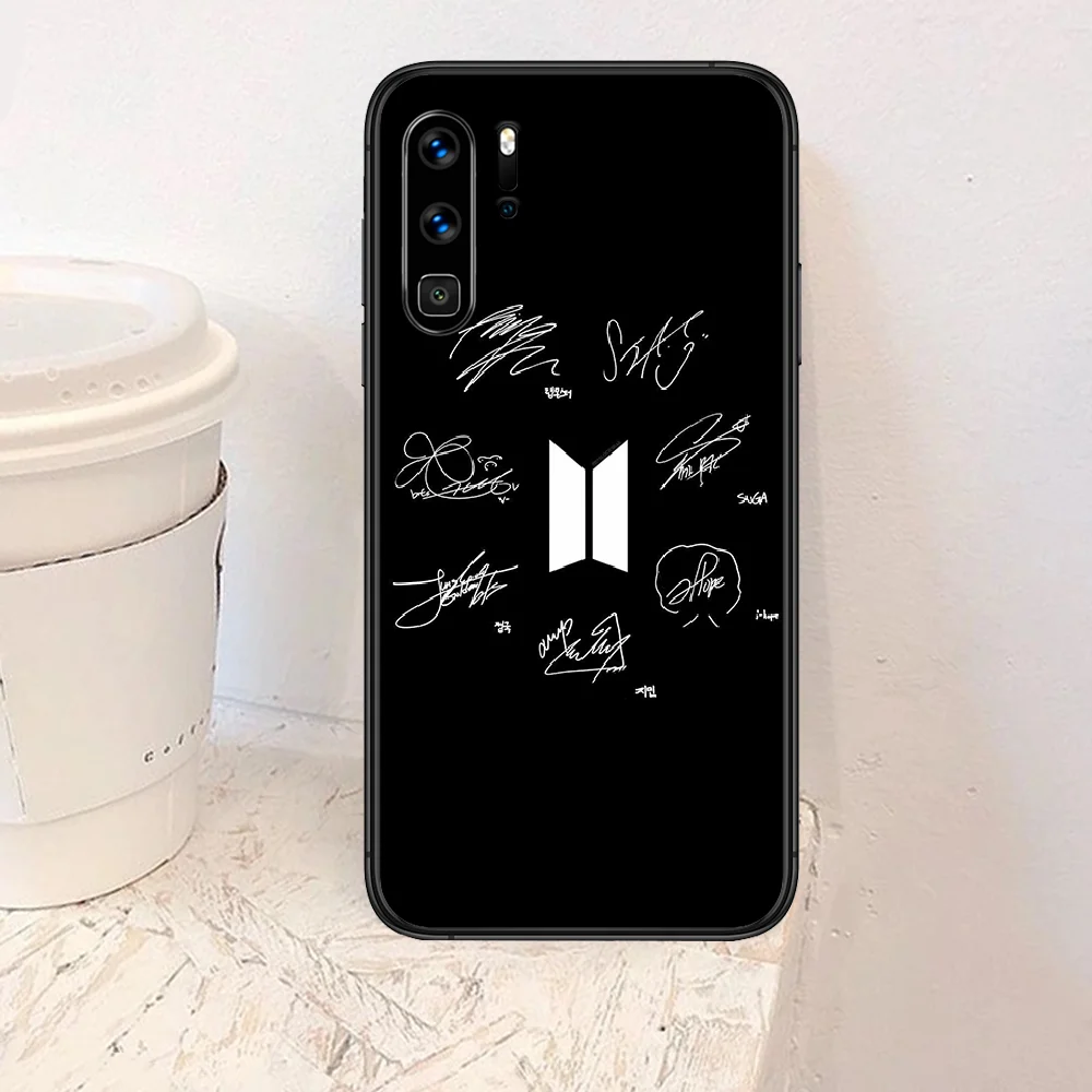

kpop Bangtan Boys Phone Case For Huawei P Mate Smart 10 20 30 40 Lite Z 2019 Pro black Funda Trend Shell Luxury Bumper Fashion