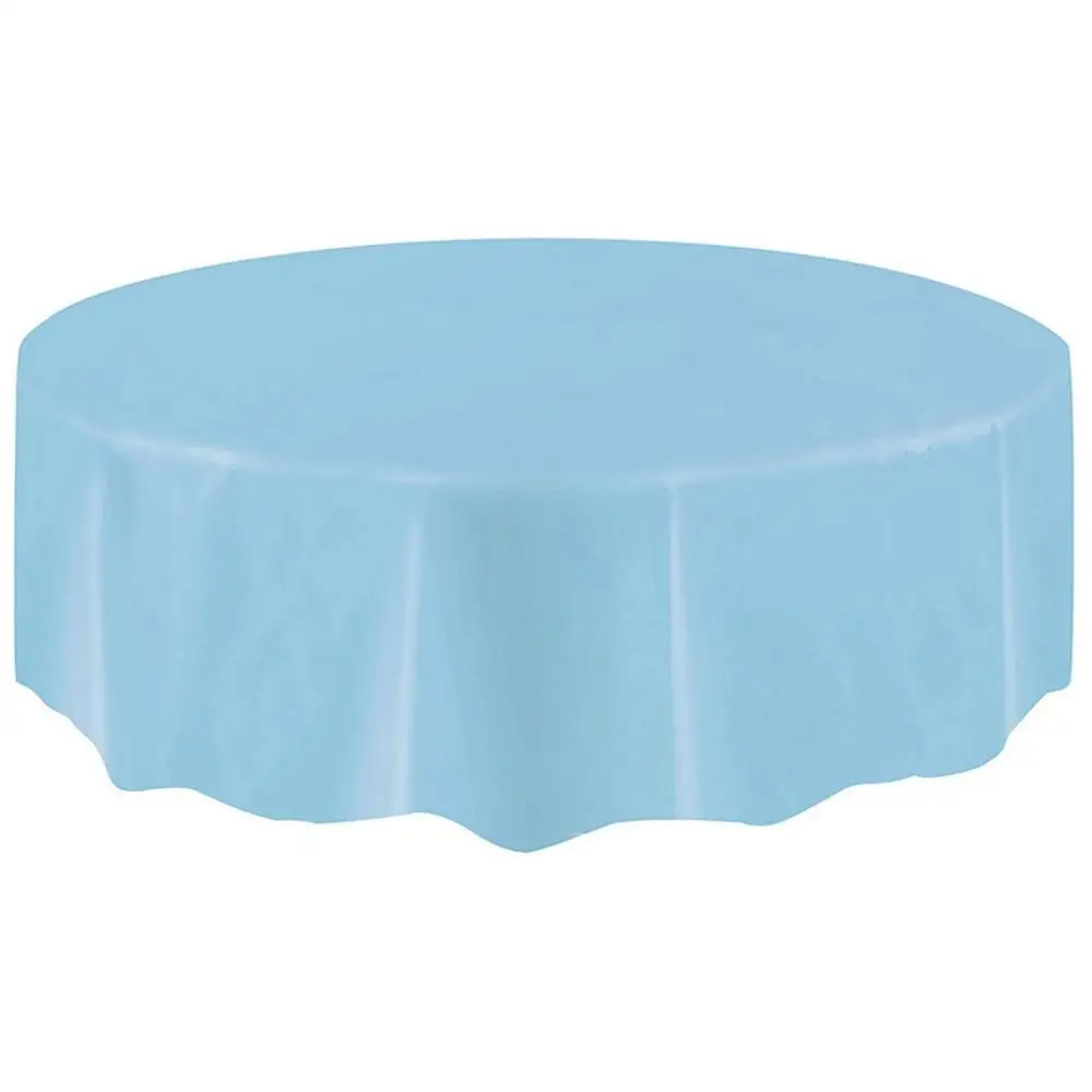 Одноразовая Пластиковая скатерть для стола большая круглая однотонная салфетка