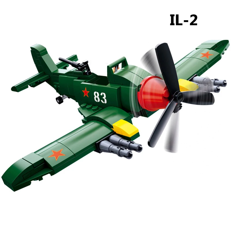 WW2 самолет совместимый с Legoed немецкий JU 88 BF 109 истребитель советская TU 2