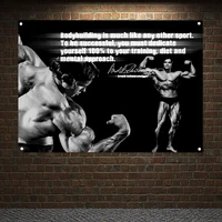 man muscular body poster flags gym wallpaper workout inspirational banners wall stickers hanging painting for room bedroom decor