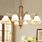 Американский железная Подвесная лампа в стиле кантри, современная стеклянная Подвесная лампа для отеля, ресторана, зала, столовой, гостиной, спальни, светильник ильник