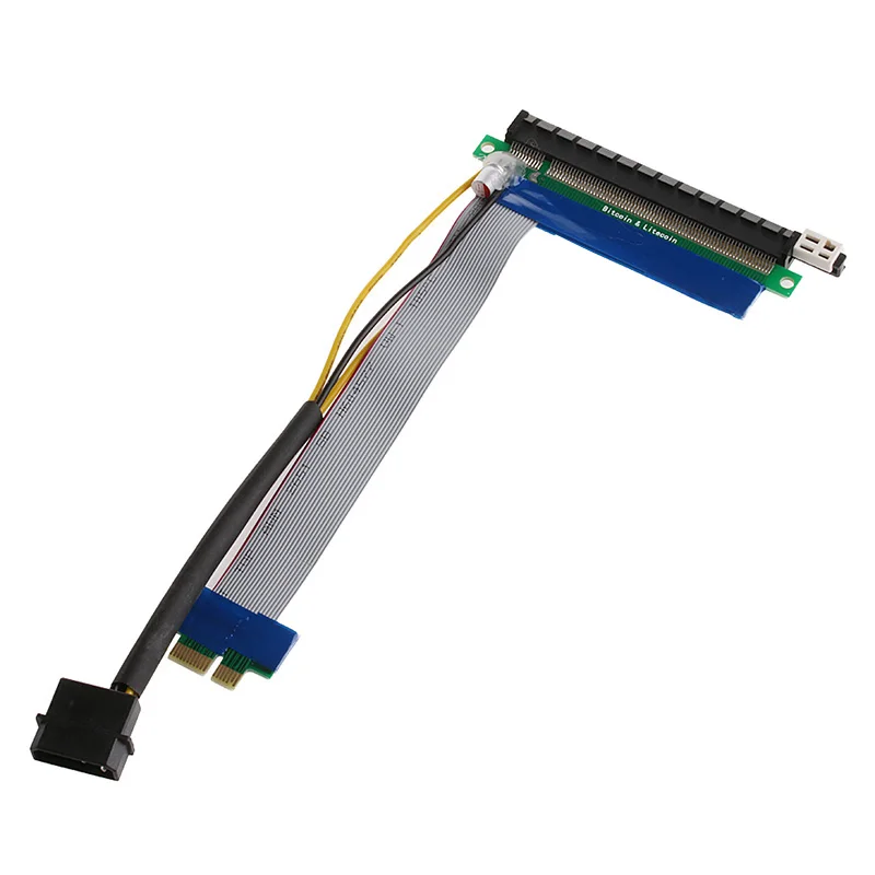 

Flexible PCI Express PCI-E 1x to 16x Powered Extender Riser Adapter Card Cable 27RA
