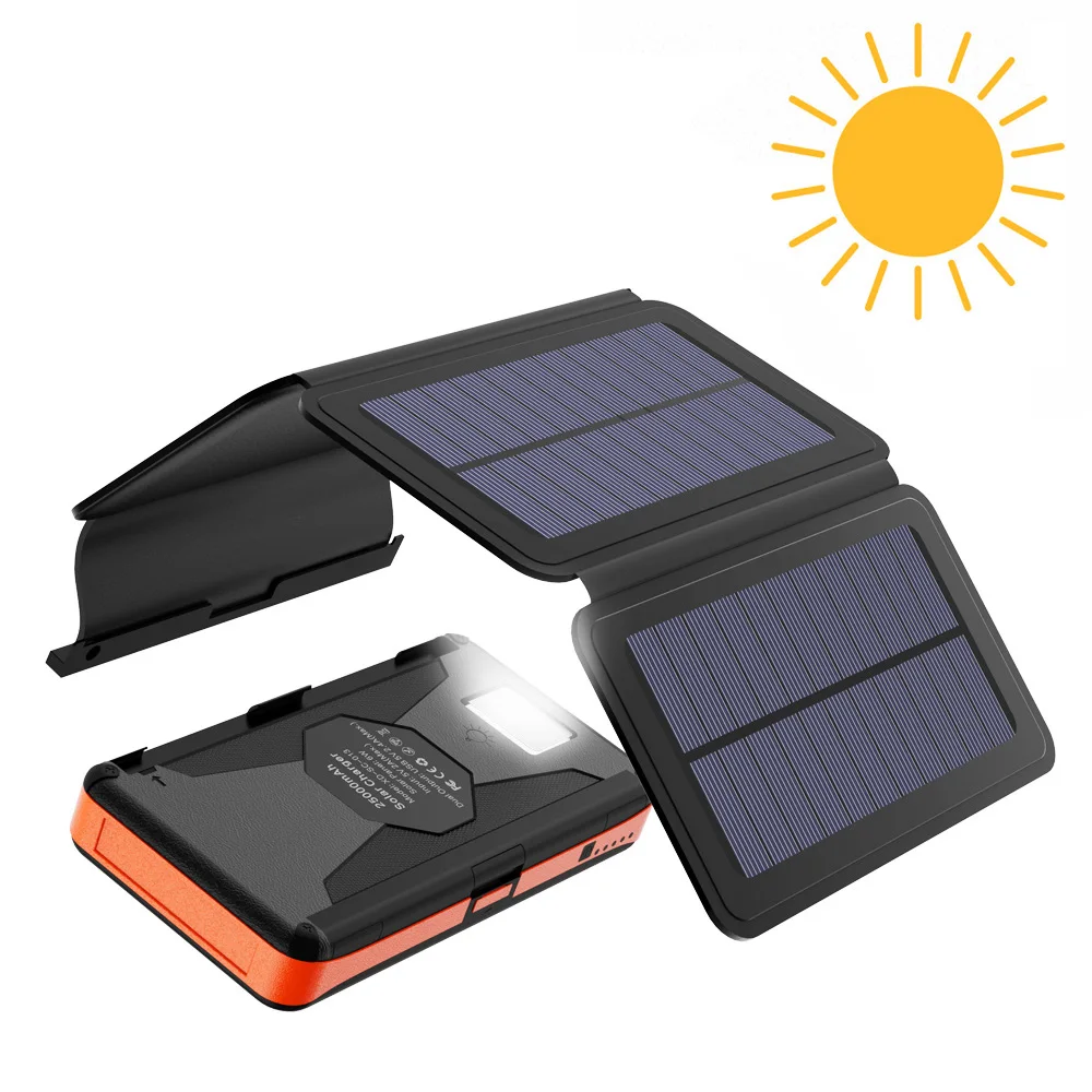 Зарядное устройство на солнечной батарее 25000 мАч 26800 внешний аккумулятор для iPhone 6