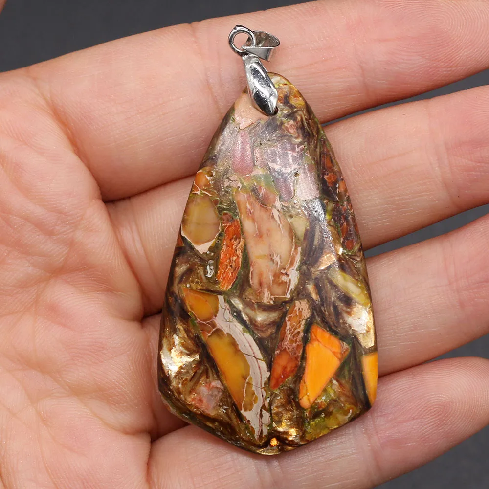 

Natural Stone Pendants Water Drop Shape Turquoises Charms for DIY Jewelry Making Necklace Bracelets Size 30x50mm