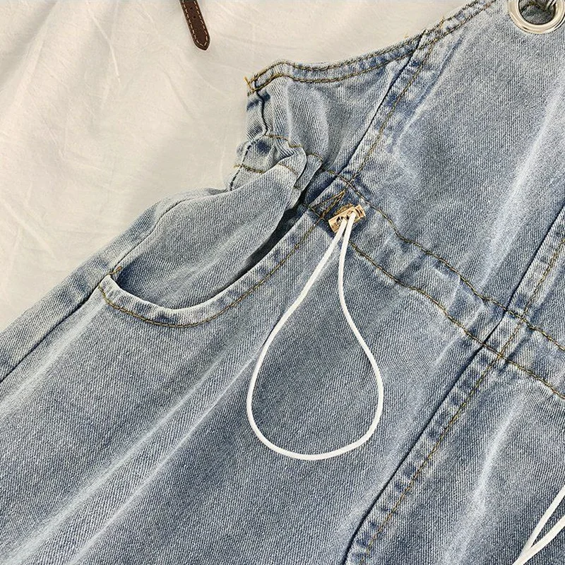 

Jumpsuits Women Adjustable Trendy Korean Style Solid Pockets Casual Ins Harajuku High Waist Vintage Chic New Loose Streetwear