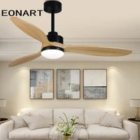 52inch modern solid wood led dc ceiling fan lamp remote control wooden ceiling fan home with light ventilador bedroom fans lamps