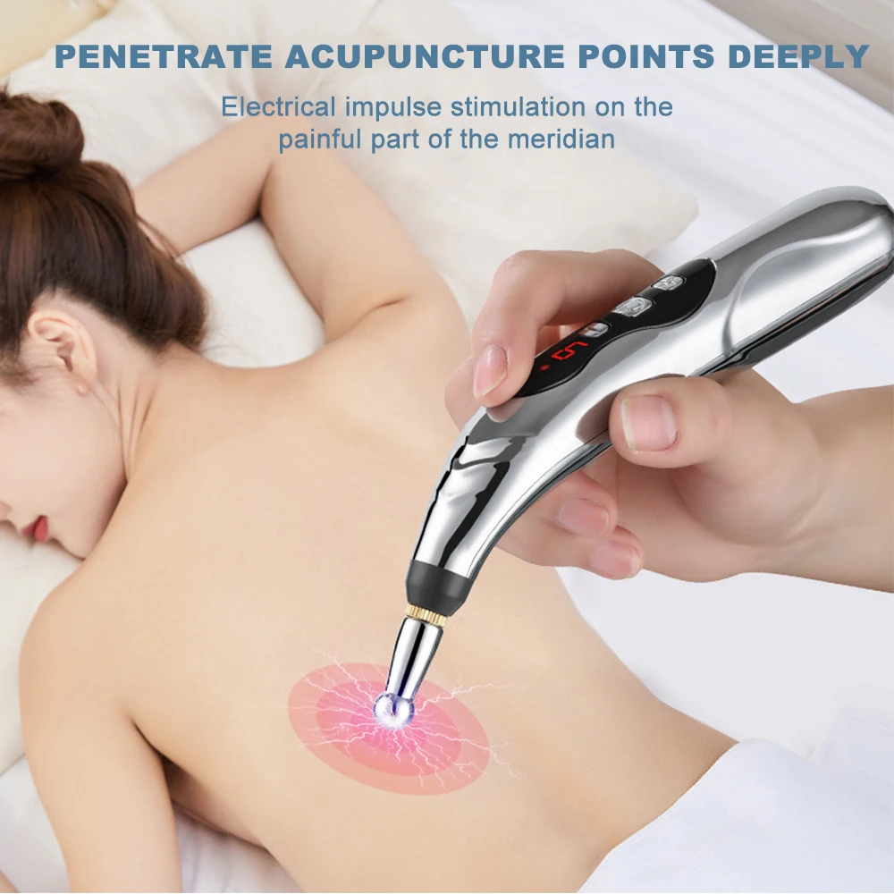 

Electronic Acupuncture Pen Massage Pen Fine Prime Acupoint Massager Laser Meridian Pen Physiotherapy Pulse Point USB Charging
