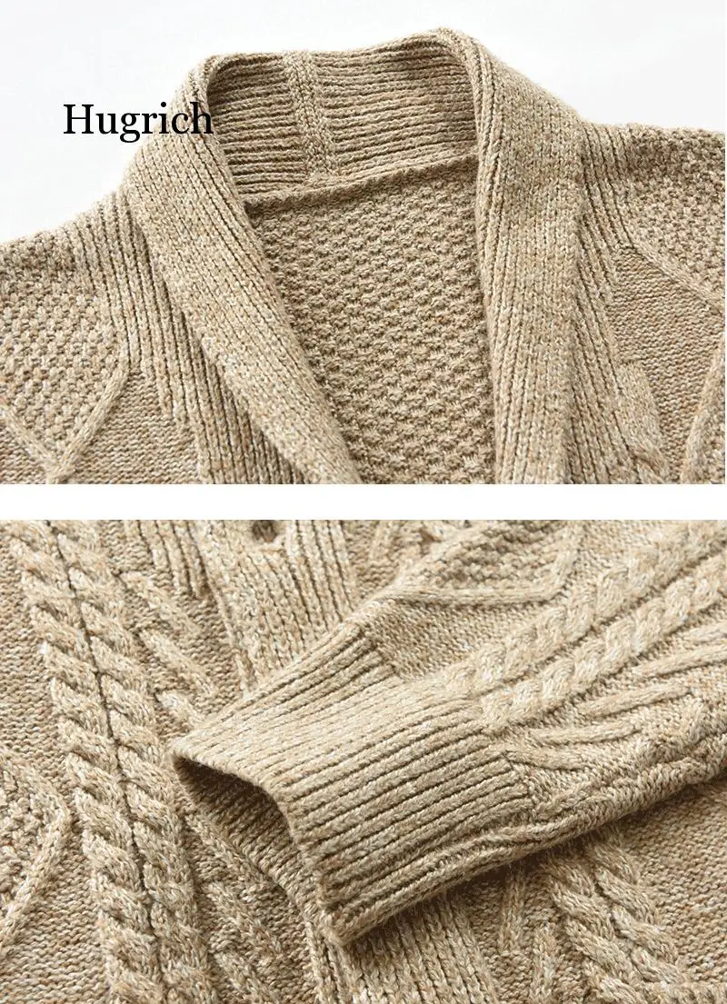 

Men's casual winter sweater slim-fit style thick single-breasted blouse 2021 new coat