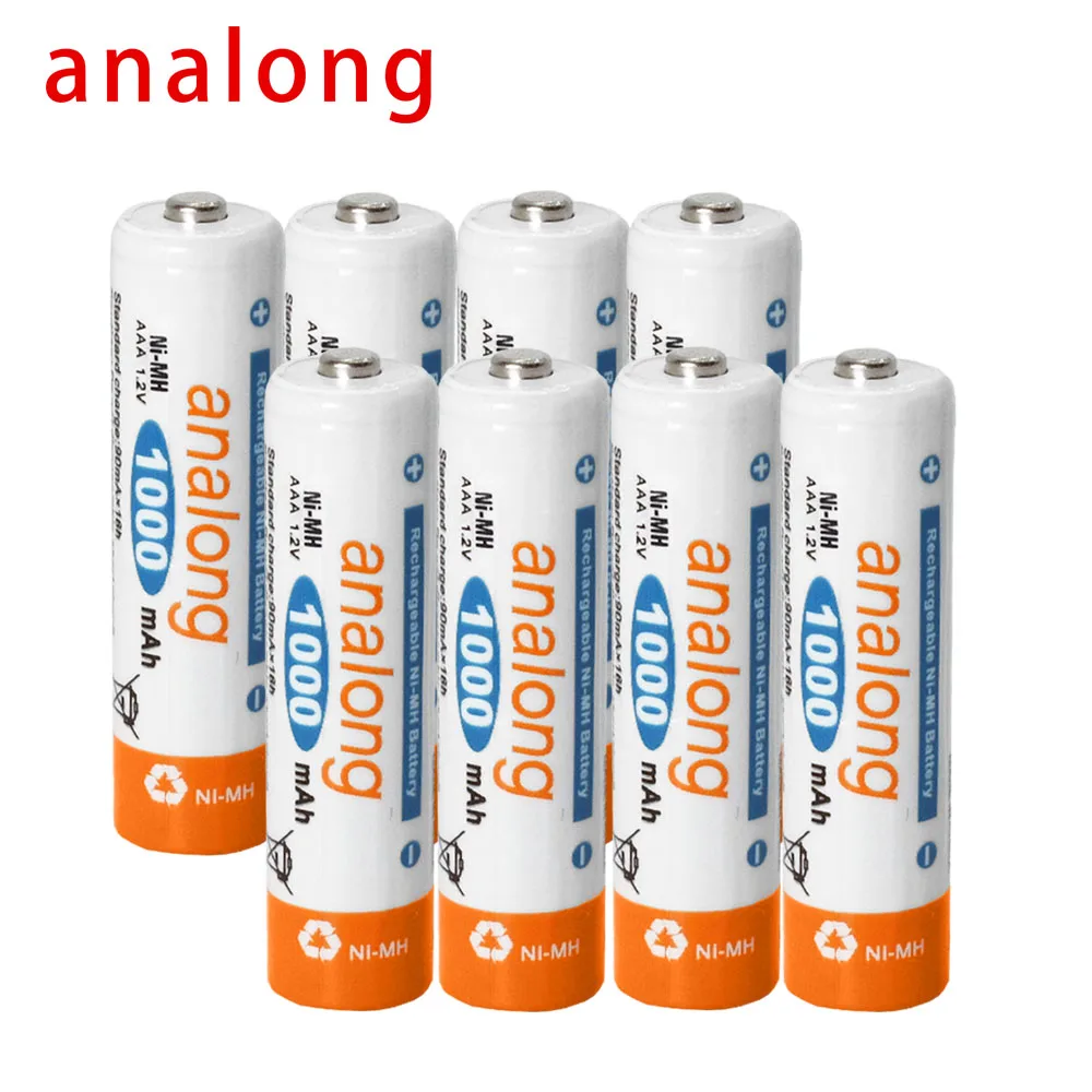 Analong 3A AAA перезаряжаемая батарея 1000mAh 1 2 V NIMH перезаряжаемые батареи
