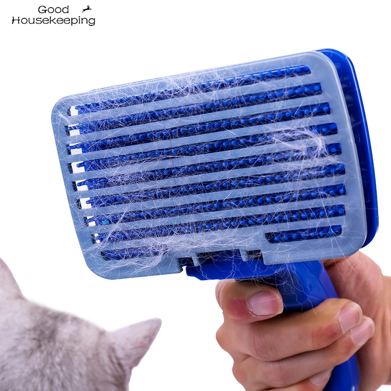 

Pet Dog Cat Grooming Self Cleaning Slicker Brush Comb Shedding Tool Hair Comb SNO88