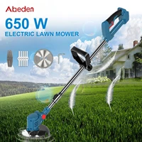 abeden electric grass trimmer lawn mower for makita 18v li ion cordless weed brush cutter kit garden tools with replace blade