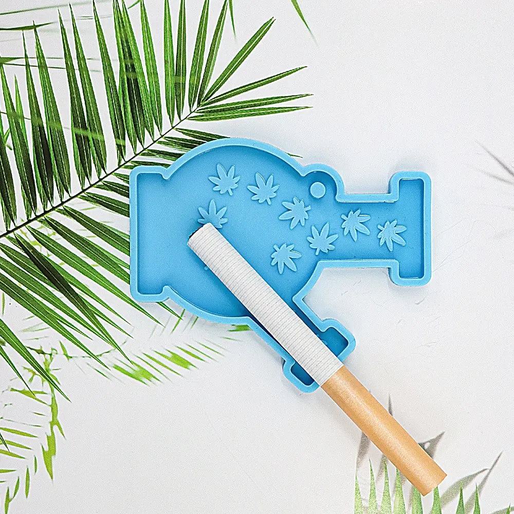 

GORDON FDA Silicone Ashtray With Hookah Water Pipes Design Outdoor Mini Ashtray Eco-Friendly Cigarette Accessories Pocket Size