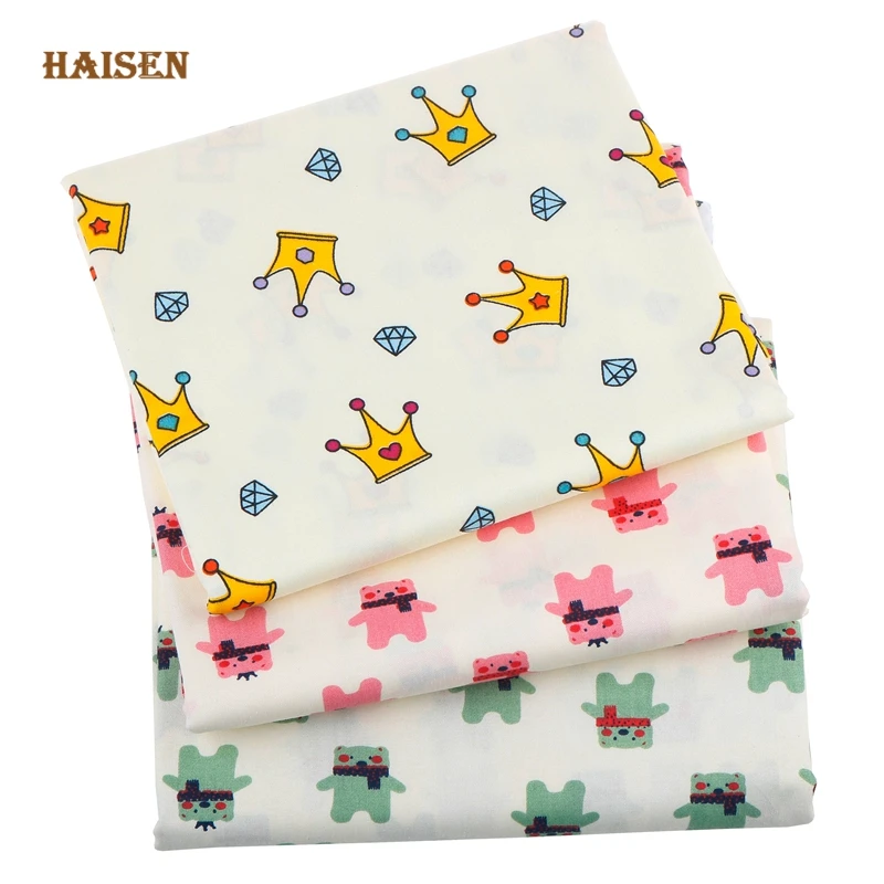 5 шт./лот мультяшная серия льва саржевая хлопковая ткань с принтом Лоскутная