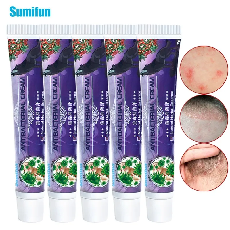 

5 шт. Sumifun новый продукт по уходу за кожей псориаз Антибактериальный крем дерматит экзема лечение травяная мазь медицинские штукатурки