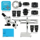 Мультифокальный тринокулярный микроскоп с увеличением 3,5x-90X 180X, микроскоп 38MP 2K HDMI, камера с двойной стрелой для ремонта печатных плат и сварочных работ