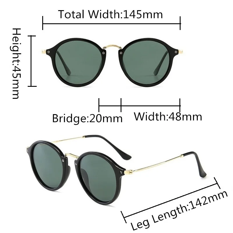 Модные новые круглые ретро солнцезащитные очки брендовые дизайнерские модные