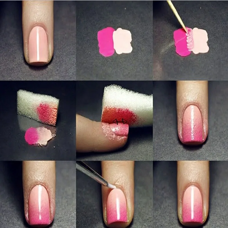 

10Pc Soft Triangle Nail Art Polish Gel Gradient Color Stamp Drawing Painting Sponge Image Transfer Manicure Tools Nail Supplies