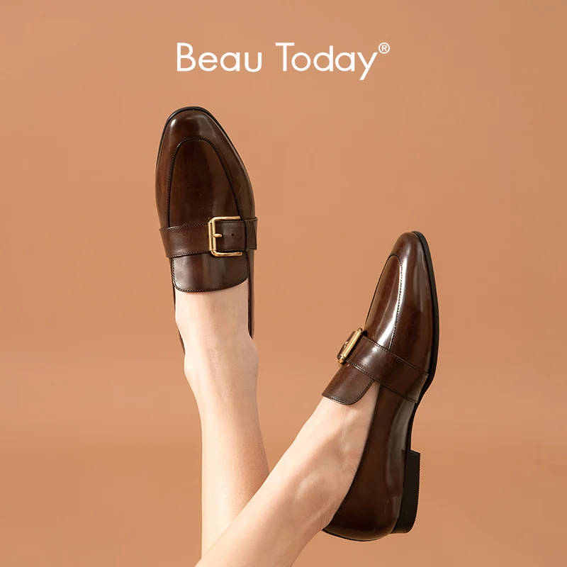 Женские лоферы BeauToday Penny весенне осенние повседневные туфли на плоской подошве с