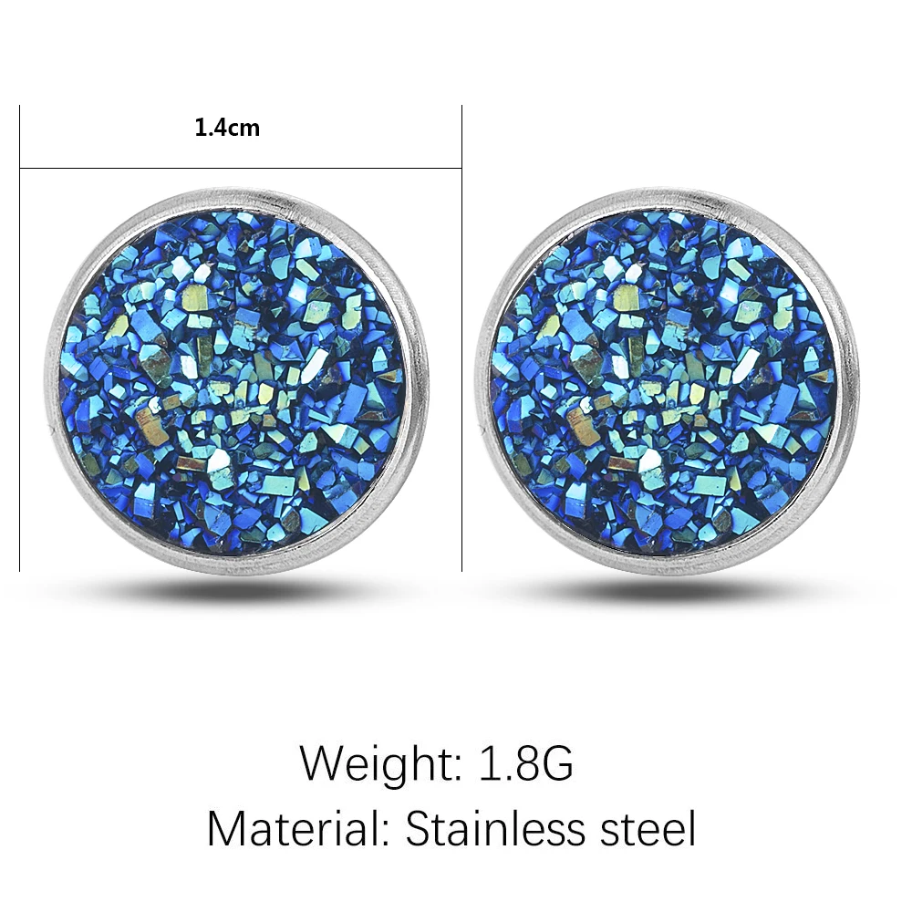 

Stainless Steel Starry Sky Stud Earrings Imitation Gem Jewelry Earrings For Women Wholesale Kolczyki Brincos korean earrings