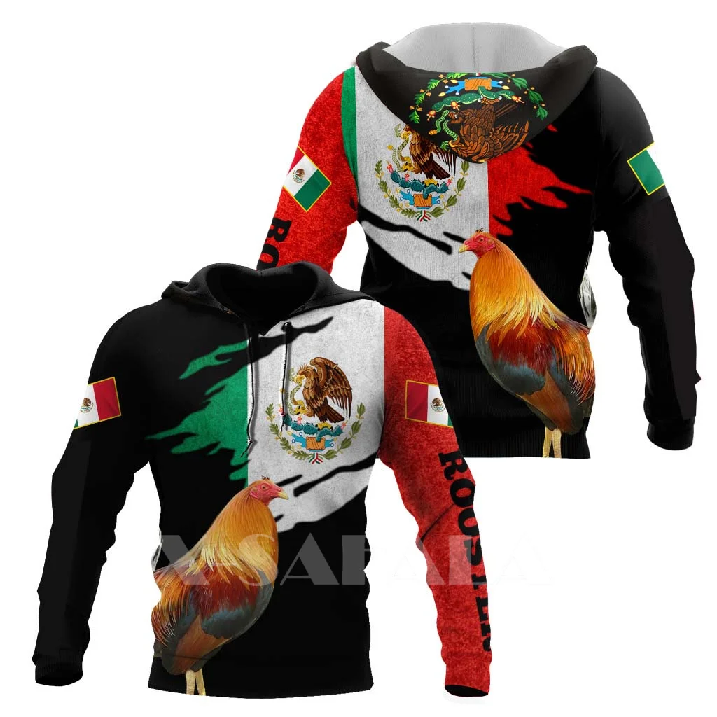 

Mexican Rooster Mexico Art 3D Printed Hoodie Man Female Zipper Pullover Sweatshirt Hooded Jersey Streetwear Tracksuits-2