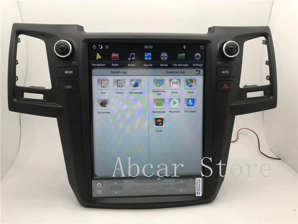 12,1 ''Tesla стиль Android 8,1 автомобильный dvd-плеер gps навигация для Toyota Fortuner 2007- головное устройство стерео PX6 HDMI радио ips