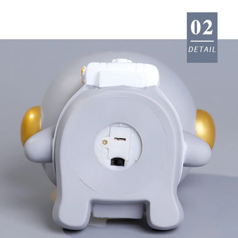 

Q0KF Cute Cartoon Astronaut Night Light Decoration Figurine with Piggy Bank Function