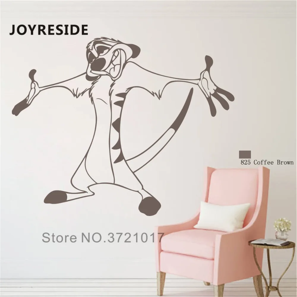 JOYRESIDE Король Лев настенные наклейки с персонажами из мультфильмов Виниловые наклейки Декор Дети Девочки Мальчики комната гостиная интерьер искусство домашний дизайн Фреска A515