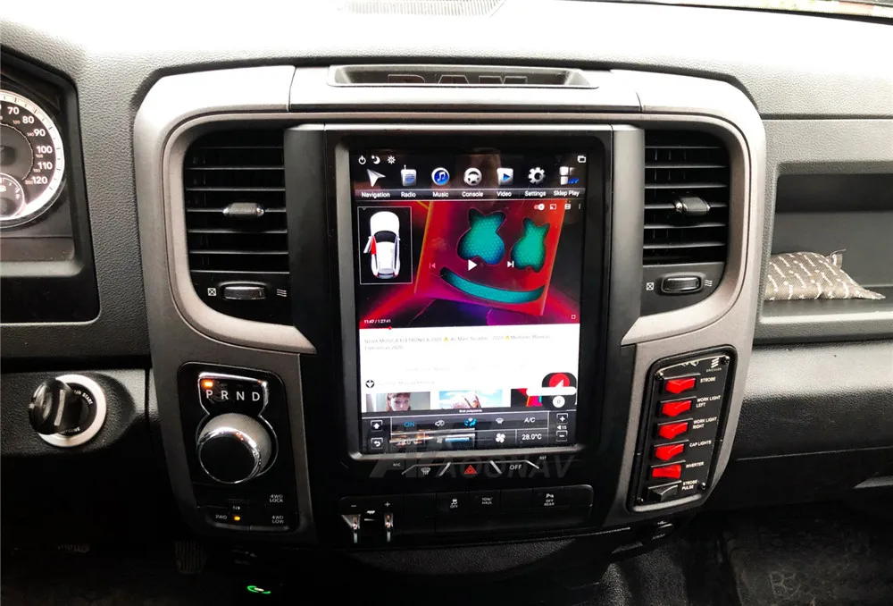 Car Radio Android 2 Din Tesla Vertical Screen GPS Navigation For Dodge RAM 1500 2013-2018 Stereo Receiver Multimedia Player | Автомобили и