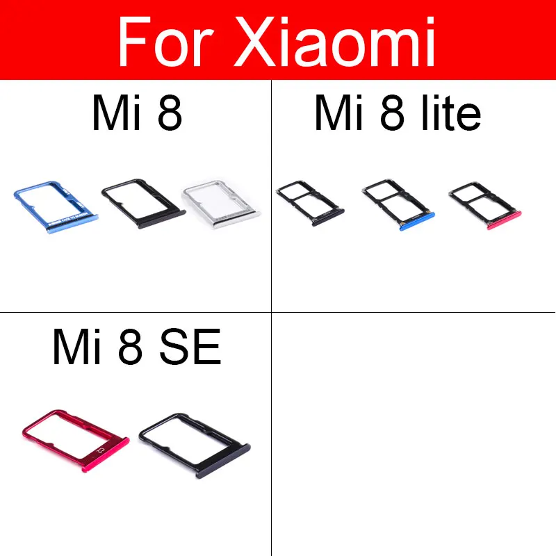 

SIM Card Tray Slot Adapter For Xiaomi Mi 8 SE Lite Mi8 Youth Mi8Youth Micro SD Reader Card Holder Repair Replacement Parts