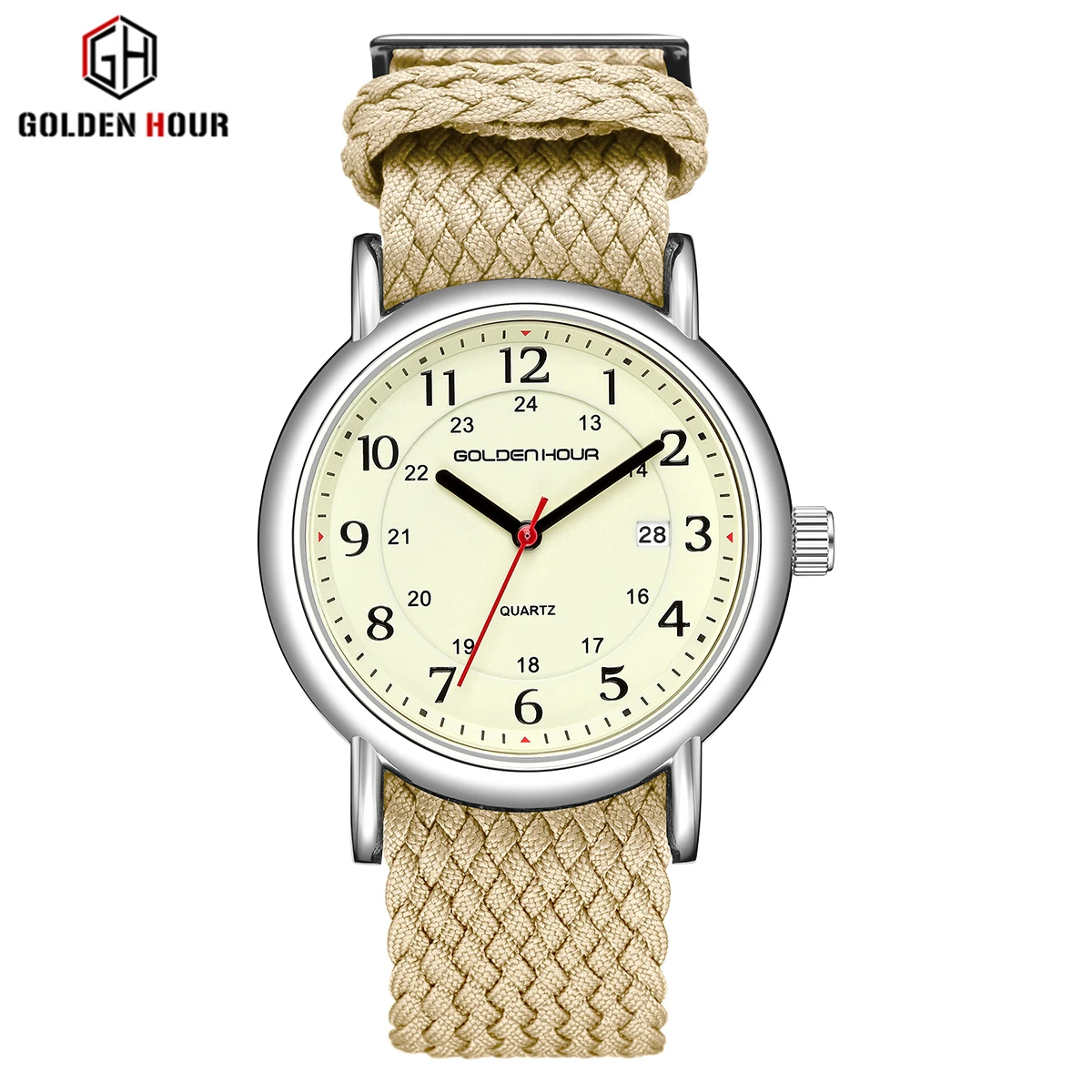 GOLDENHOUR мужские часы Топ люксовый бренд мужской s Модный нейлоновый ремень
