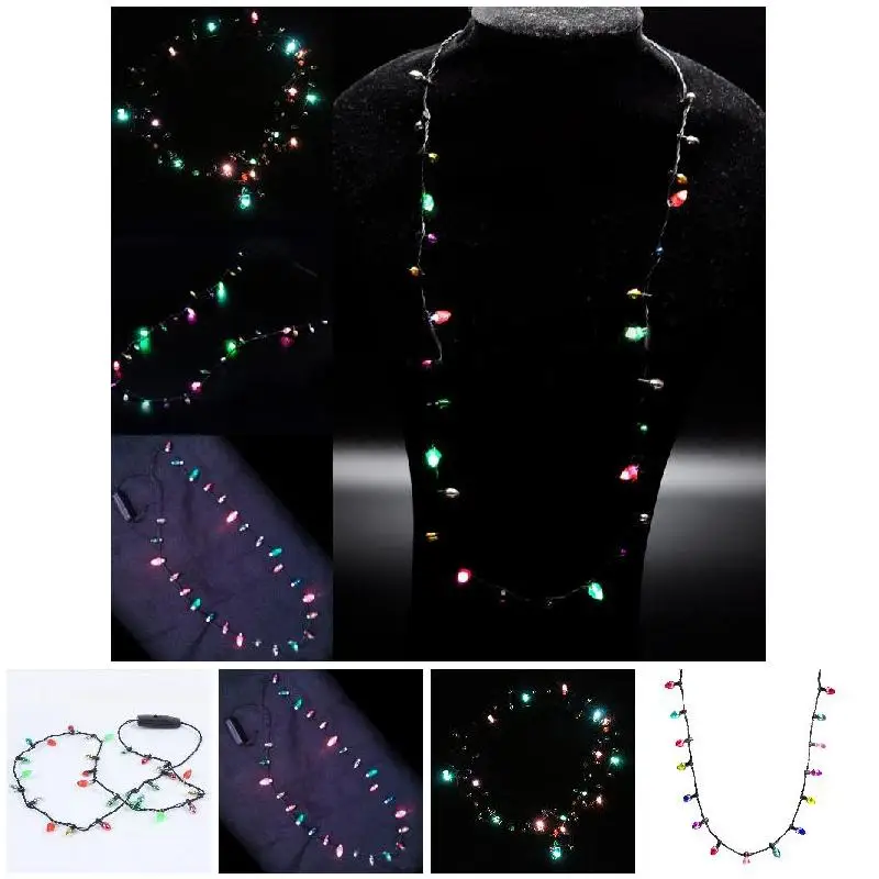 1 шт. Мини мигающий свет рождественсветильник s ожерелье для костюма 8