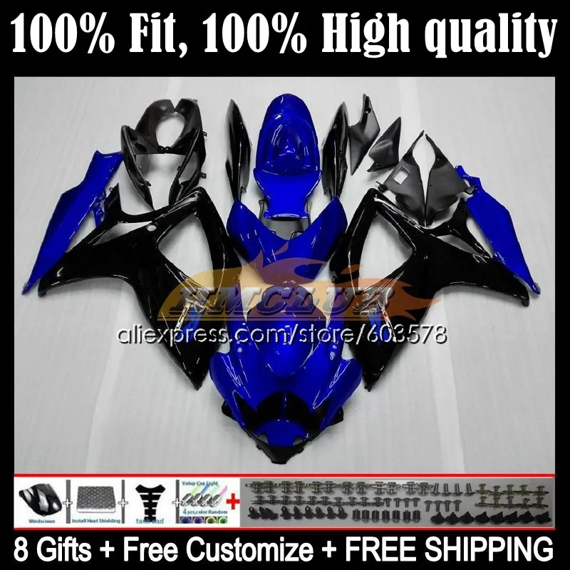 

Injection For SUZUKI GSXR 600 750 CC GSXR-750 K6 750CC 5CL.34 GSXR750 GSXR-600 06 07 GSXR600 2006 2007 OEM Fairing blue black