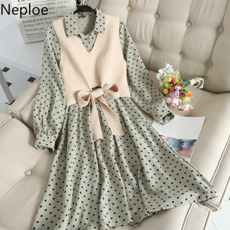 Neploe шифоновое летнее платье с узором в виде сердца женское 2019 милое v образным