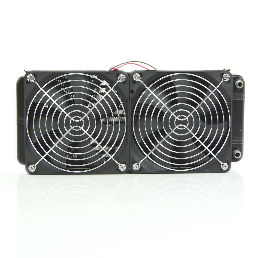 

Aluminum Computer Radiator Water Cooling Cooler 2 Fans 240mm For CPU Heatsink J0PB