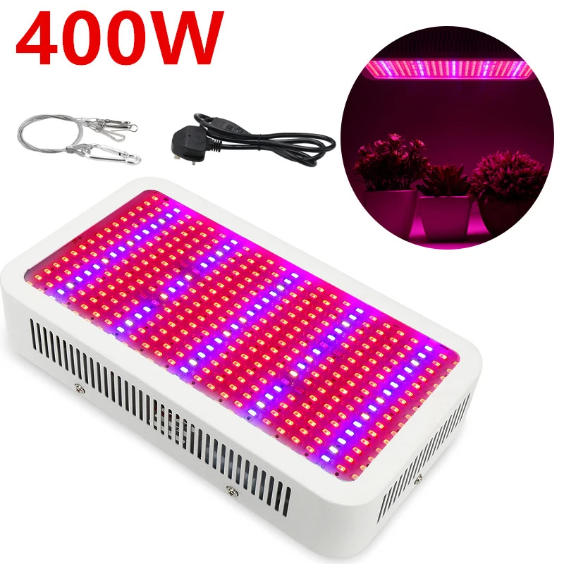 400W Светодиодный светильник для выращивания, полный спектр для выращивания в помещении, теплица, овощи, растительный светильник 200 Вт/300 Вт/400 Вт/600 Вт/800 Вт/1000 Вт/1200 Вт - Испускаемый цвет: 400W