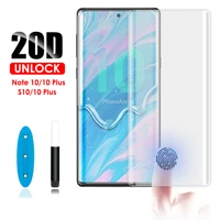 uv tempered glass film for samsung galaxy note 8 9 10 lite 20 s20 fe s21 ultra s10 s9 s8 plus liquid glue phone screen protector