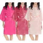 Атласные шелковые халаты для девочек, детский халат с принтом для маленьких девочек, летнее кимоно, халаты, одежда для сна, пальто, ночная рубашка, 2021