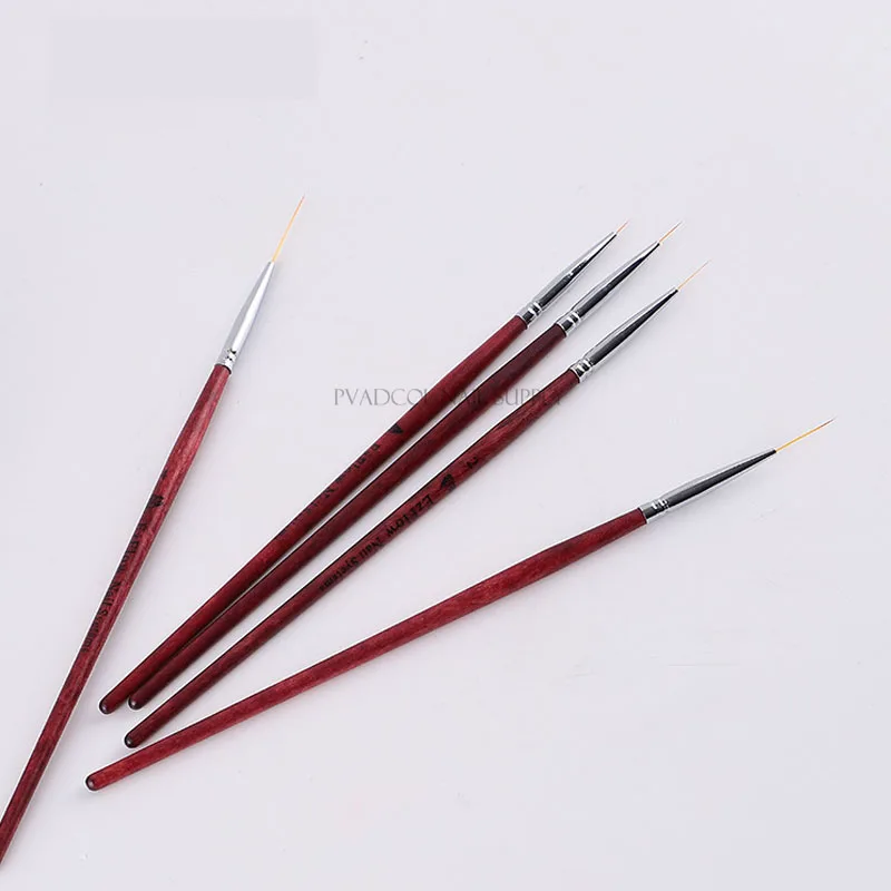 Кисти для маникюра с подводкой ногтей в полоску цветами | Красота и здоровье