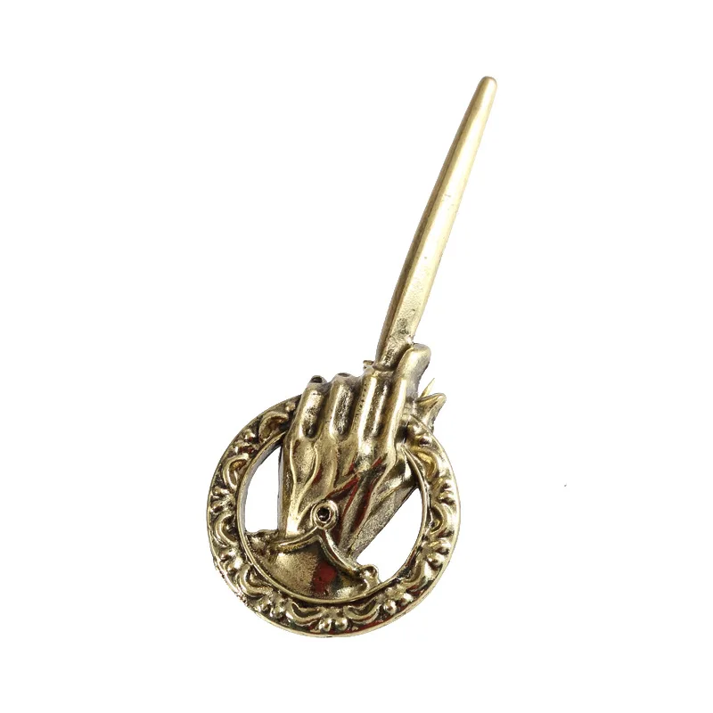 Wholesale Jewelry Hand Of The King Brooch Finger Fist Sign Power Pin Vintage Punk Fashion Movie Jewelry Men Women
