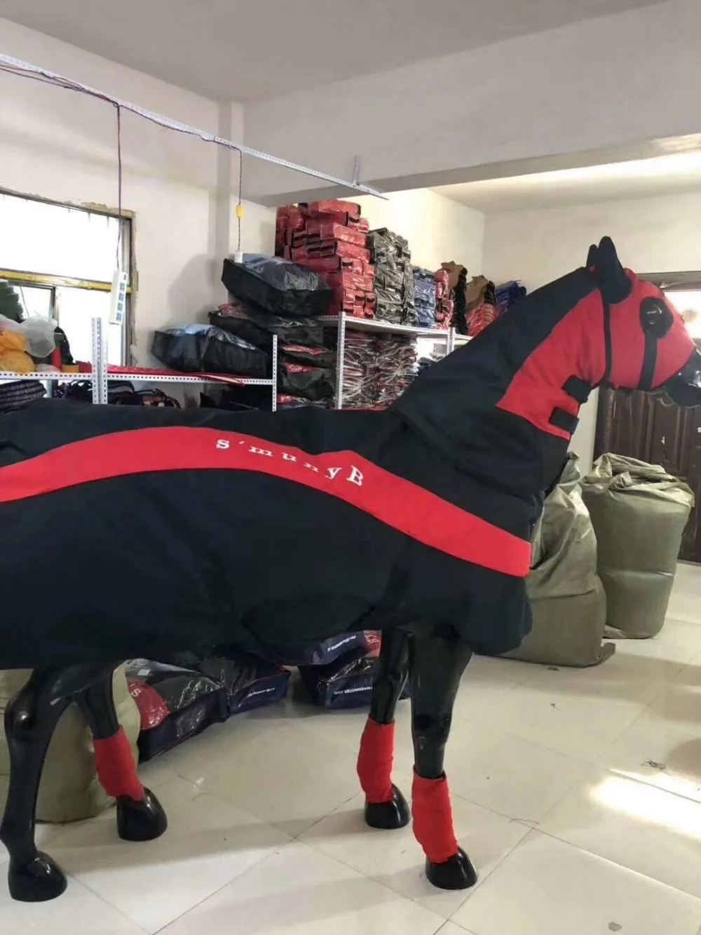 Съемная ветрозащитная одежда для лошади horsecloth одежда с дизайном «Лошадь» коврик с головным чехлом и леггинсами