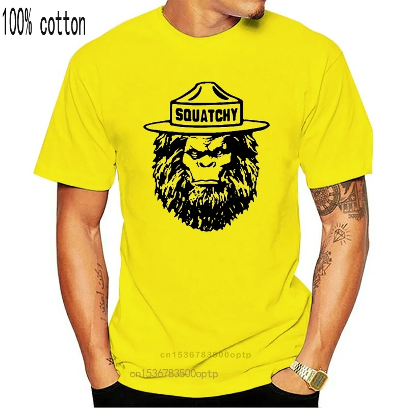 

Новинка Мужская футболка Squatchy Bigfoot Мужская и женская футболка