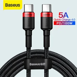 Кабель Baseus usb-cUSB Type-C, 100 Вт, для MacBook Pro, быстрая зарядка 4,0, для Samsung, Xiaomi, mi 10