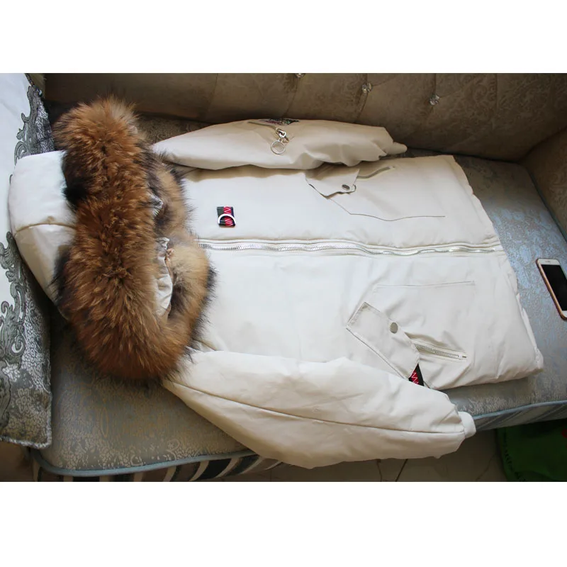 Женская куртка большая натуральный мех енота зимняя для женщин 2020 теплая
