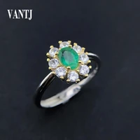 genuine natural emerald rings sterling 925 silver for women vintage mens jewelry brand anniversary party gift wholesale