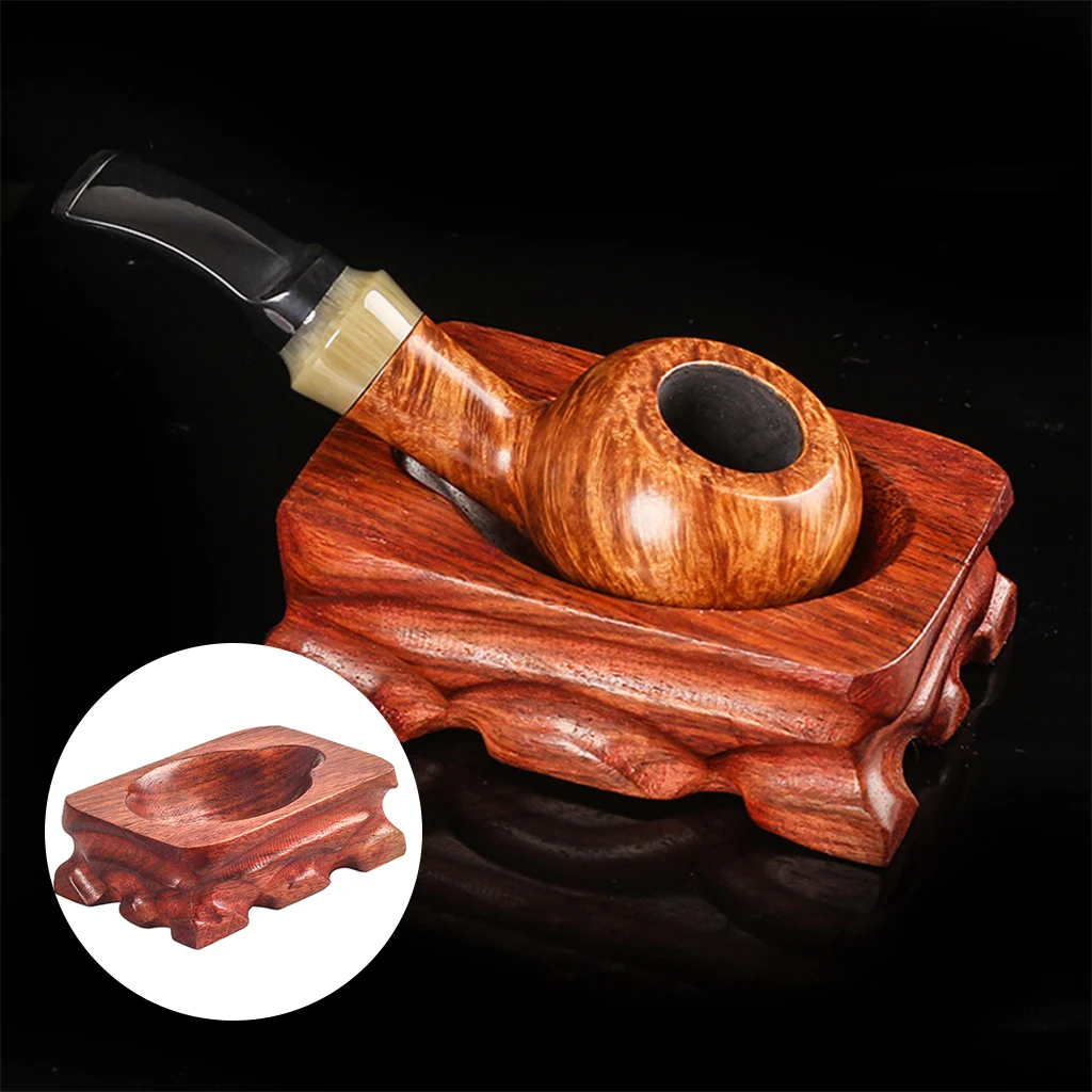 

Mahogany Handmade Rack Smoking Holder Pipe Stand Rack Office