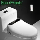 Умное сиденье для унитаза EcoFresh, электрическая крышка биде, Теплое Чистое сухое интеллектуальное, массаж для детей, женщин, пожилых людей