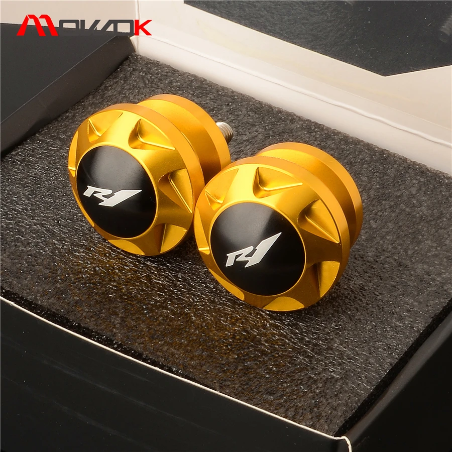 For Yamaha R1 YZFR1 YZF-R1 1998-2017 2015 2016 Motorcycle Frame sliders Aluminum Swing Arm Swingarm Spools Scews | Автомобили и
